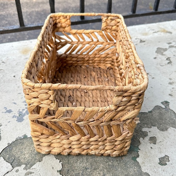 Woven Rectangular Storage Basket - Picture 3 of 16